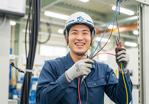 三重県名張市にある工場電気工事士（経験者・有資格者）｜実働8h・残業ほぼなし｜年休120日・土日祝休求人
